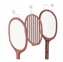 Load image into Gallery viewer, Handheld Rechargeable Electric mosquito Racket USB mosquito killer fly killer