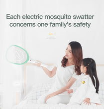 Load image into Gallery viewer, USB 1200mAh Rechargeable Electric fly killer Racket Swatter Zapper
