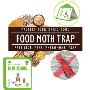 5 Pack Cloth Pantry Food Moth Trap Pheromone Killer Paste Sticky Glue Trap Pest Reject Fly Insects